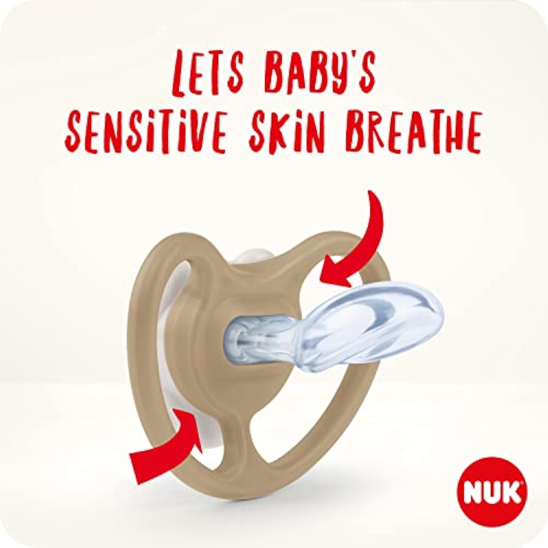 NUK Space Baby Dummy | 18-36 Months | Soothers with Extra Ventilation for Sensitive Skin | BPA-Free Silicone | Lion & Sun | 2 Count