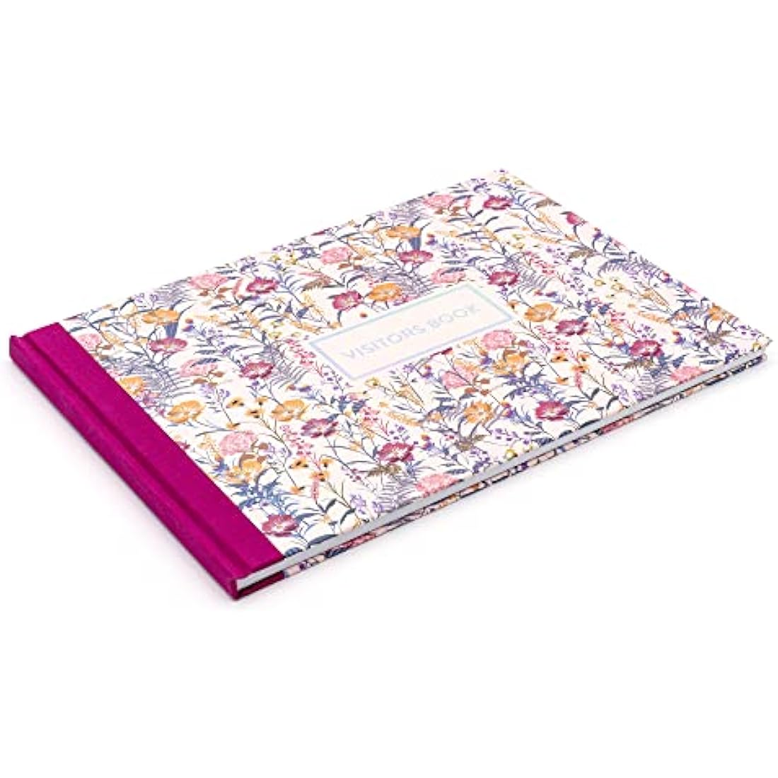 Pukka Pad, Bloom A4 Visitors Book – 96 Pages with 768 Entry Spaces – Includes Record Date, Name, Address, and Comment Fields – 120 GSM Paper – Cream