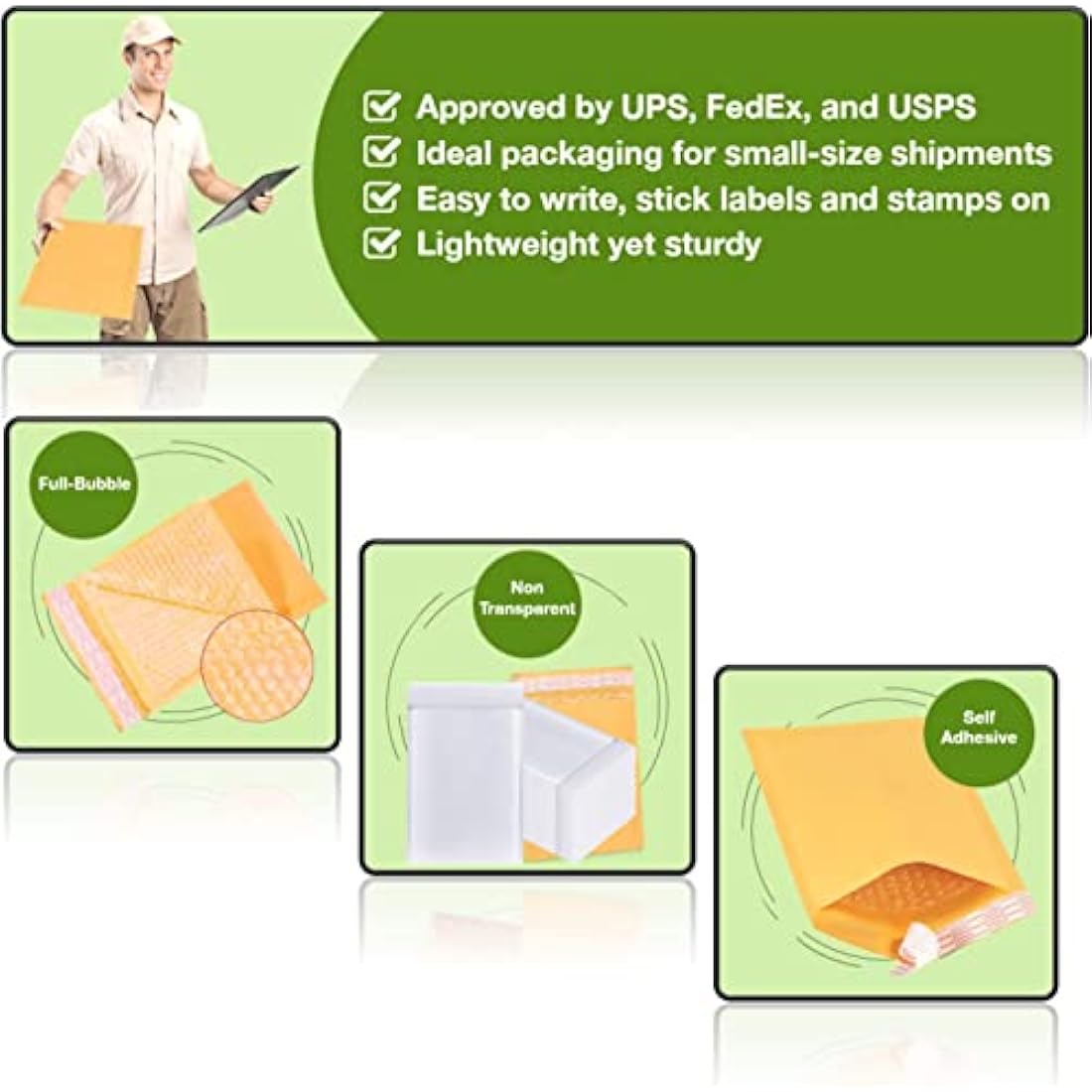 NaXew Padded Envelopes A3, with Easy Tear Strip Peel + Seal Bubble Mailer Bags Postal Wrap Envelope Cushioned Protective Packaging 300 x 445 (White A3, 10pcs)