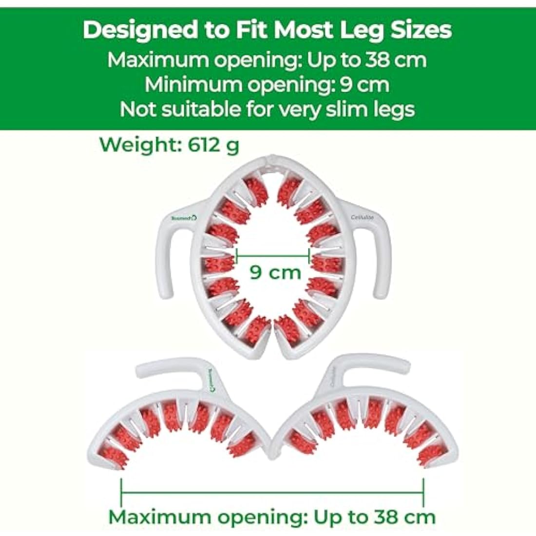 TESMED Cellulite – Manual Anti-Cellulite Massager, Made in Italy, Patented, with Triple Mechanical Action That Lift, Tighten, and Release The Skin - Cellulite Roller for Thighs and Buttocks (Pink)