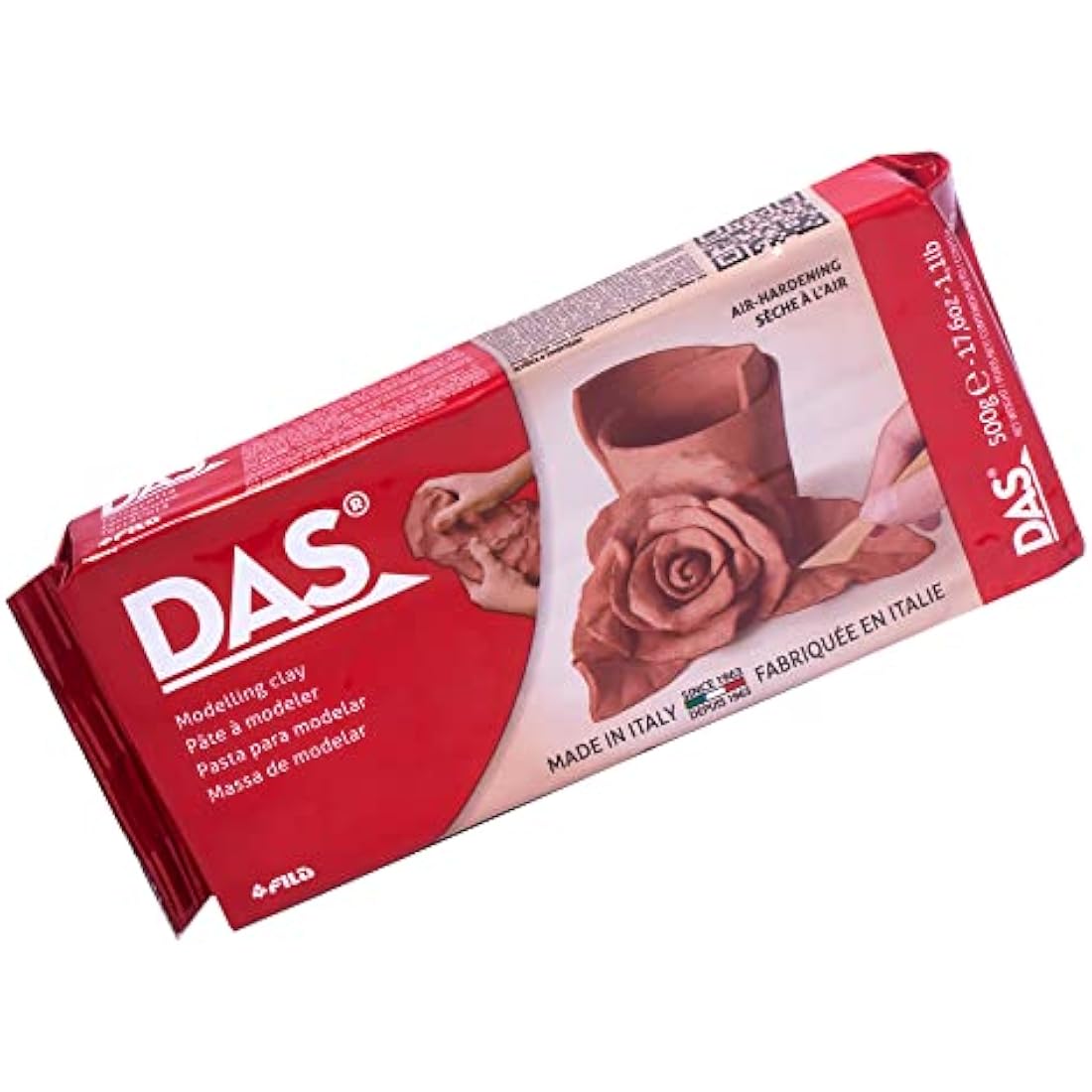 DAS Terracotta Air-Hardening 500g Modelling Clay, For Professionals & Hobbyists