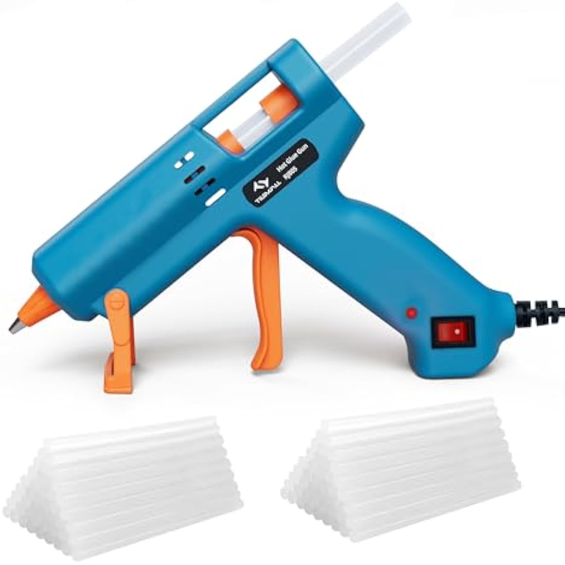 Tilswall Hot Glue Gun Kit, 50W Mini Melt Gun with 75pcs 130mm Glue Sticks for Crafting, DIY, Art, Sealing, Home Repairs, Cards, and Glass