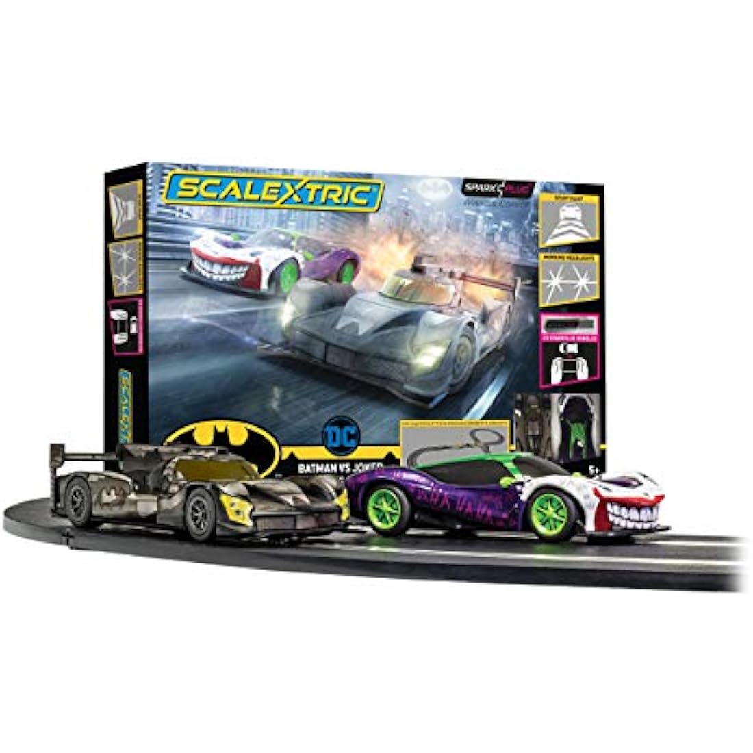 Scalextric Spark Plug - Batman vs Joker Slot Car Racing Set