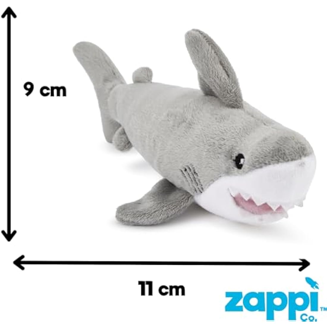 Zappi Co Children's Soft Cuddly Plush Toy Animal - Perfect Perfect Soft Snuggly Playtime Companions for Children (12-15cm /5-6") (Shark)
