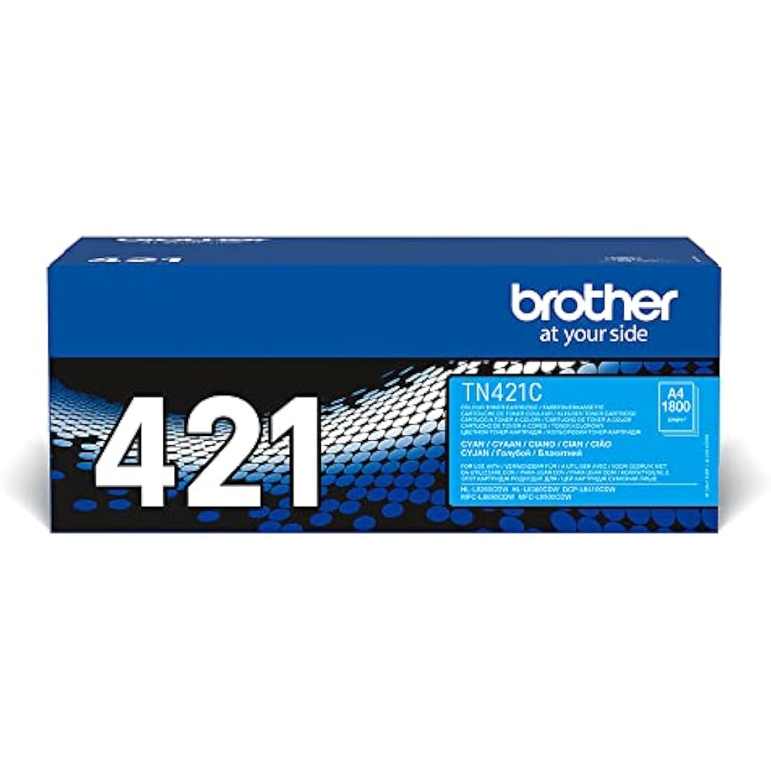 Brother TN-421C Toner Cartridge, Cyan, Single Pack, Standard Yield, Includes 1 x Toner Cartridge, Brother Genuine Supplies