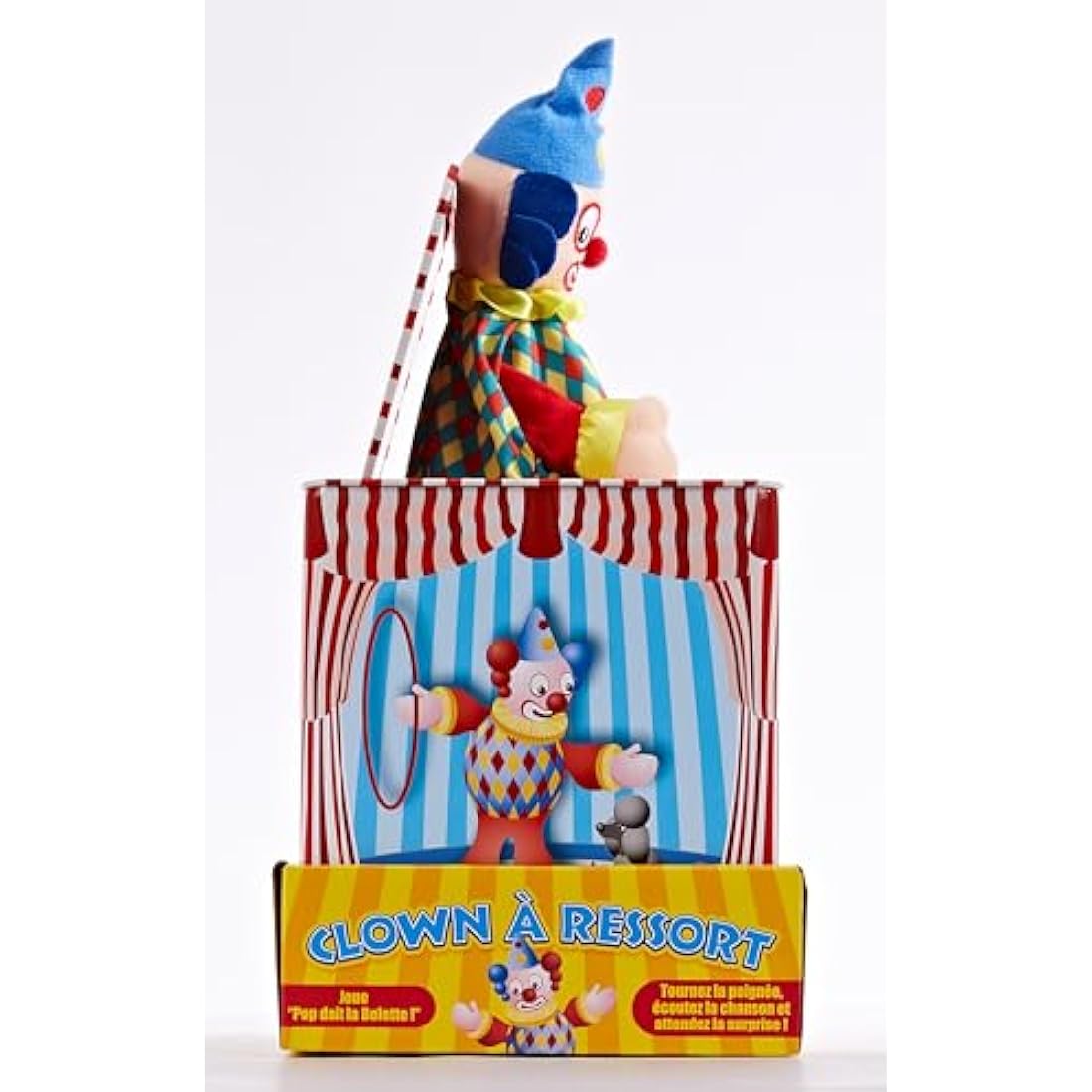 Tobar Clown Jack in the Box Traditional Tin Toy, Assorted Colour
