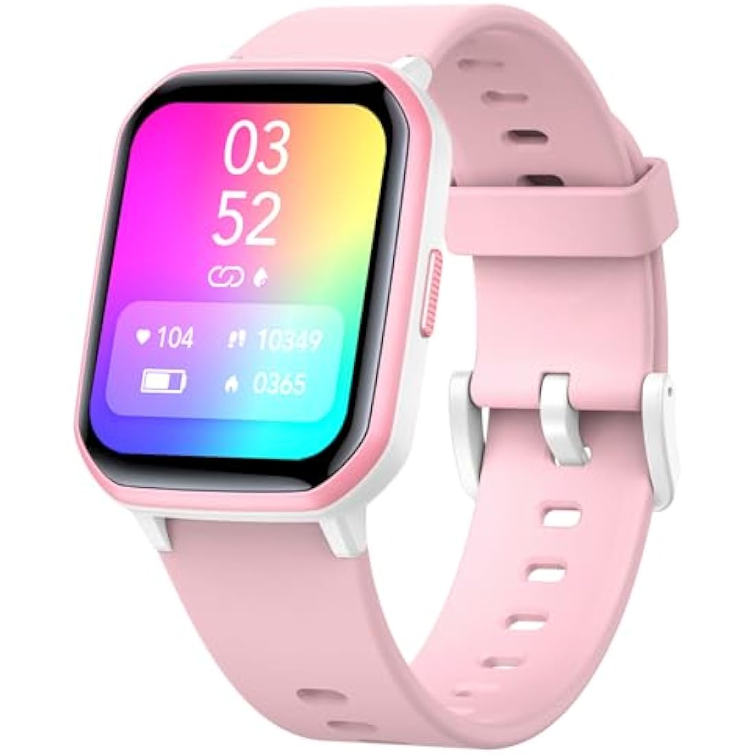 Kids Smart Watch for Girls,IP68 Waterproof Kids Fitness Tracker Watch with 1.5 Inch DIY Face,Heart Rate Sleep Monitor,19 Sport Modes,Calories Counter,Alarm Clock,Great Gifts for Children 6+ (Pink)