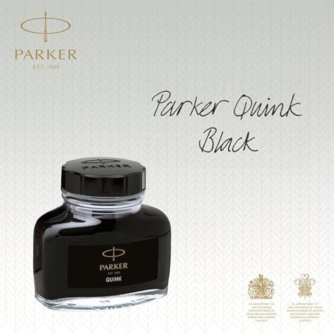 Parker Fountain Pen Ink Bottle | Black QUINK Ink | 57 ml Fountain Pen Refill