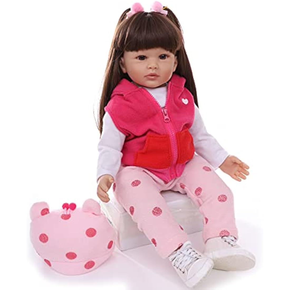 ZIYIUI Reborn Doll 24 Inch 60 Cm Reborn Baby Dolls Look Real Girl Realistic Soft Silicone Vinyl Reborn Gilr Toddler Realistic Real Lifelike Newborn Baby Girl Toy Xmas Gift