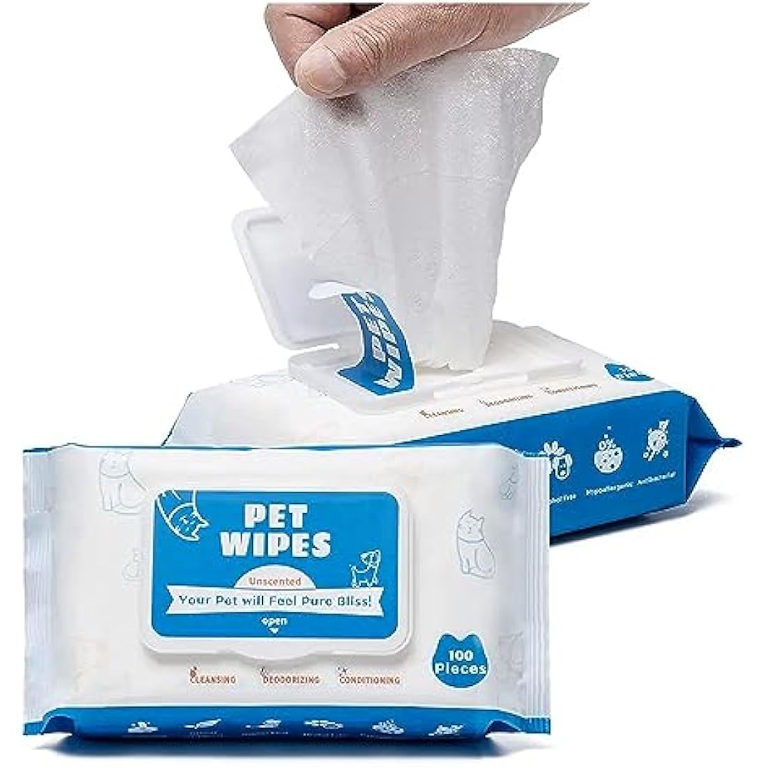 Pet Wipes All Purpose Pet Wipes for Dogs & Cats Alcohol Free Cleaning Wipes For Dogs & Cats (180 Wipes)