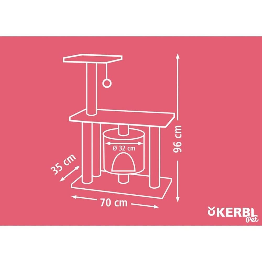 Kerbl Cat Tree Jade Pro, 96 cm, Beige/ Brown
