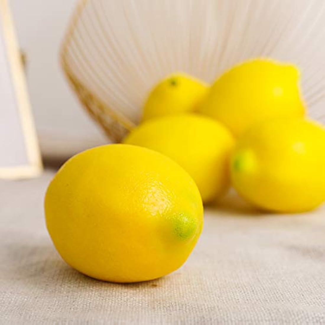 Veryhome 6pcs Artificial Lemon Fake Fruit Plastic Food For Home House Kitchen Party Decoration Festival Display Lifelike (Yellow Lemon, 6pcs)