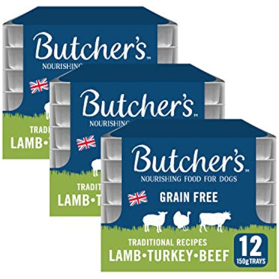 BUTCHER'S Wet Dog Food Trays Grain Free Traditional Recipes 4.8kg (36 x 150g)