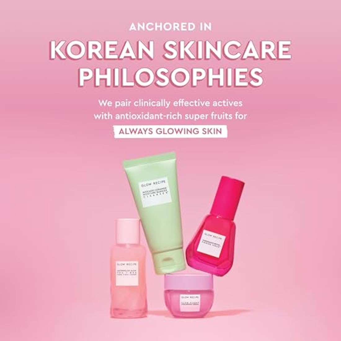 Glow Recipe Pink Juice Hydrating Face Moisturizer for Women & Men - Glass Skin Gel Moisturizer with Hyaluronic Acid & Watermelon - Lightweight, Fast-Absorbing Moisturizer for Dry Skin (50ml)