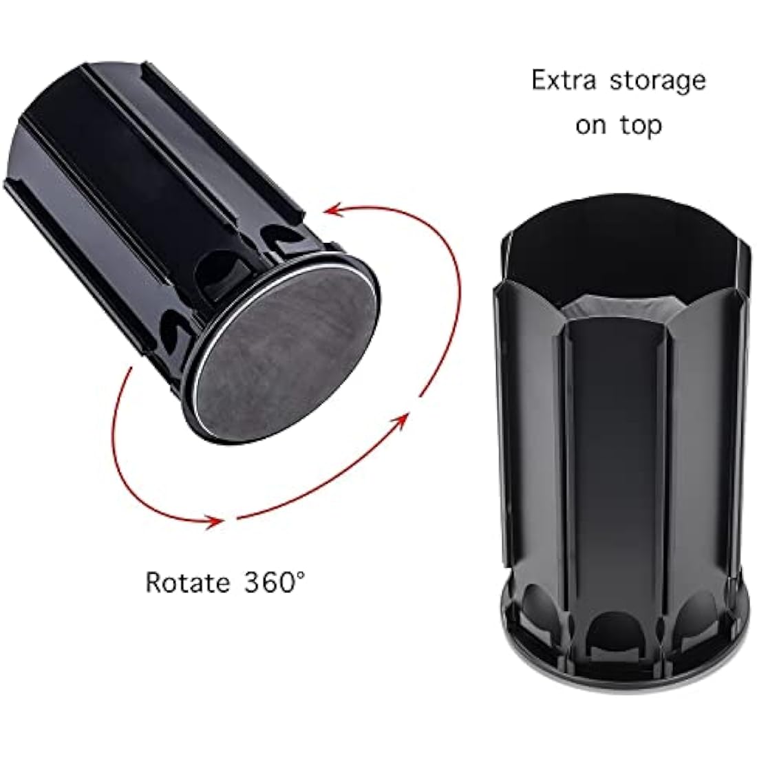 Bagoo Coffee Pod Carousel Holder for Nespresso Vertuoline 360 Degree Rotation with Central Additional Storage Vertuo Capsules (40+)