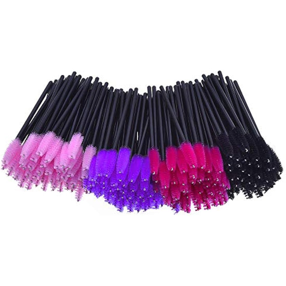 Disposable Eyelash Brushes Mascara Wands Eye Lash Eyebrow Applicator Cosmetic Makeup Brush Tool Kits (Multi-colored, 200pc)