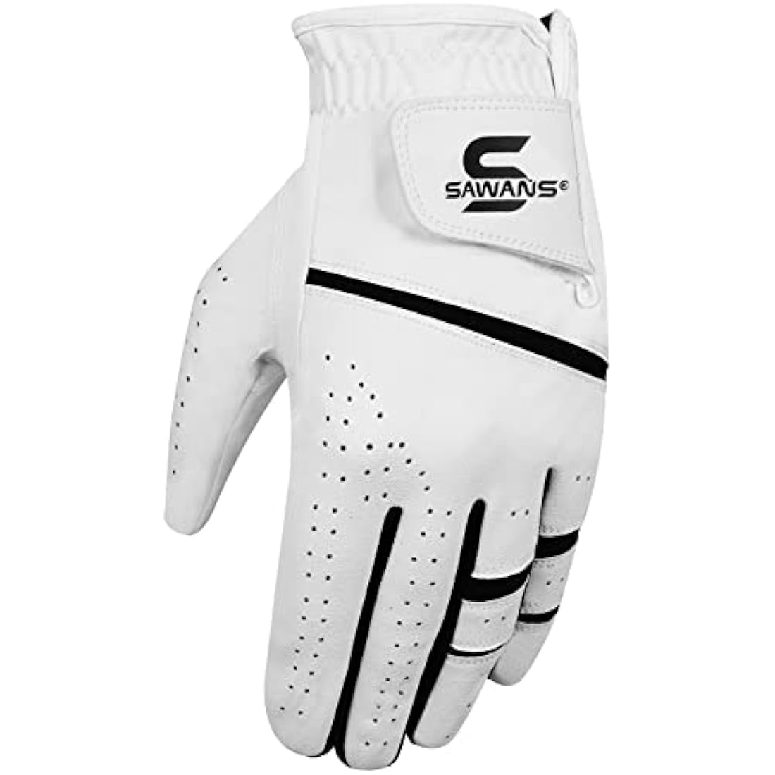 SAWANS Golf Glove Men's Durable Premium Leather Left Hand Right All Weather Grip Golfer Gloves Non Slip Flexible Golfing