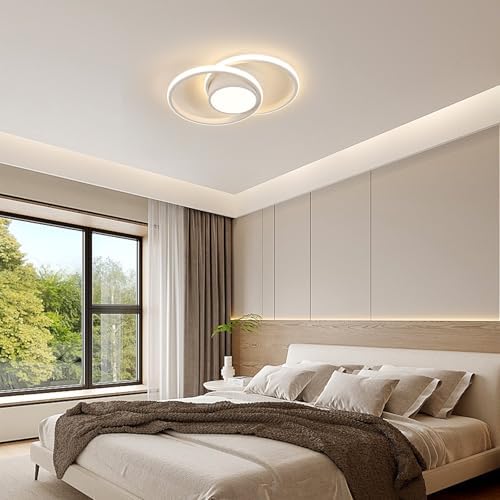 Comely LED Ceiling Light, Bedroom Ceiling Lamp, 42W 4800LM, Warm White 3000K, Rond Modern Ceiling Light for Living Room Kitchen, Dia 40cm