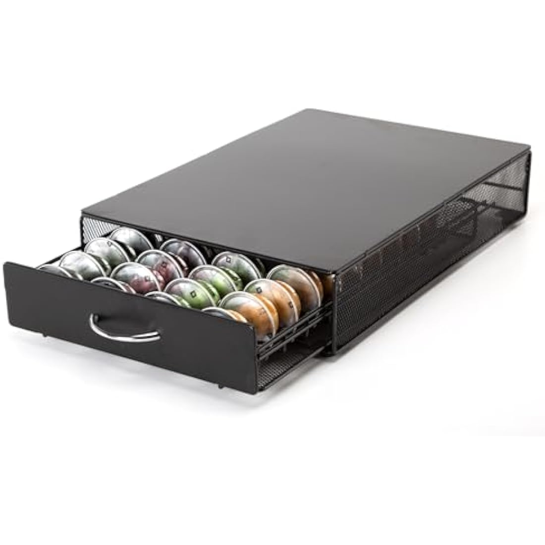 SYSYLY Coffee Pod Holder,Coffee Pod Storage Drawer For Dolce Gusto Pods,Max. Capacity 40 - Coffee Machine Stand With Coffee Pod Organizer.