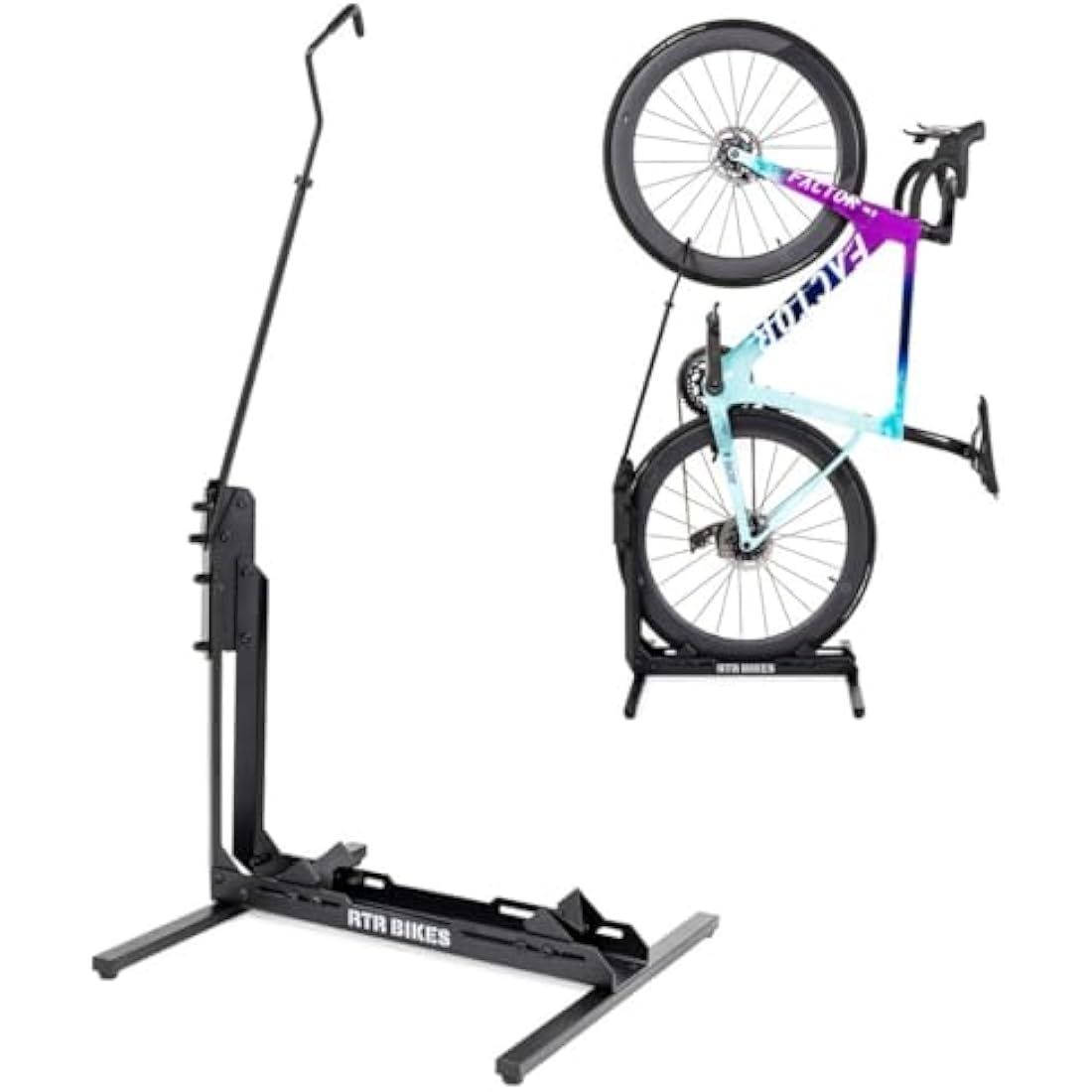 RTR BIKES BRUTUS UP Professional Freestanding Bicycle Stand - Ideal for Your Garage, Home or Bicycle Shop