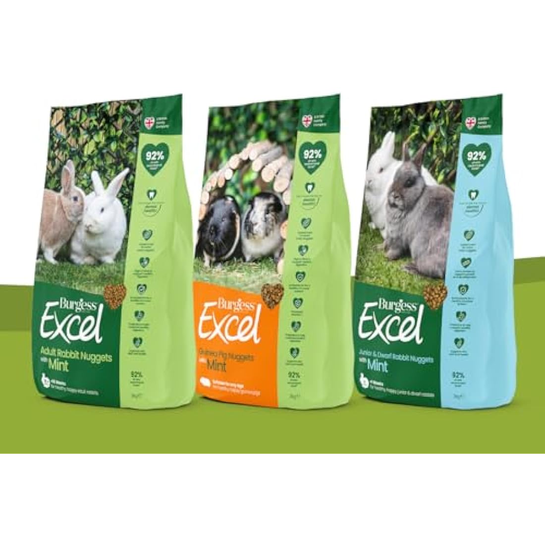 Burgess Excel Junior and Dwarf Nuggets with Mint Rabbit Food 10 kg