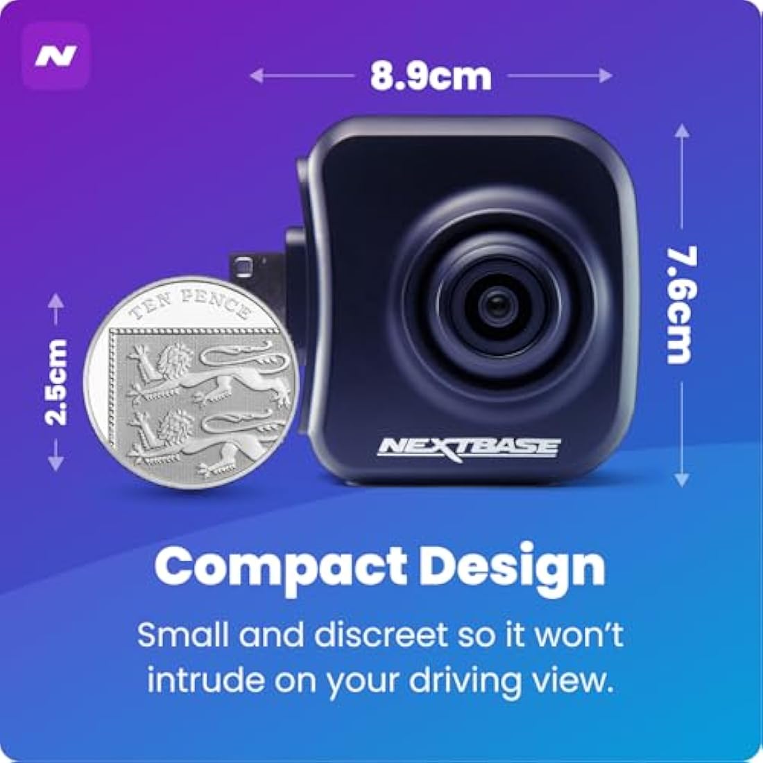Nextbase Series 2 Add-on Module Cameras - Rear View Dash Camera, Back Window View Video – Compatible with Series 2 322GW, 422GW,522GW and 622GW Dash Cam Models