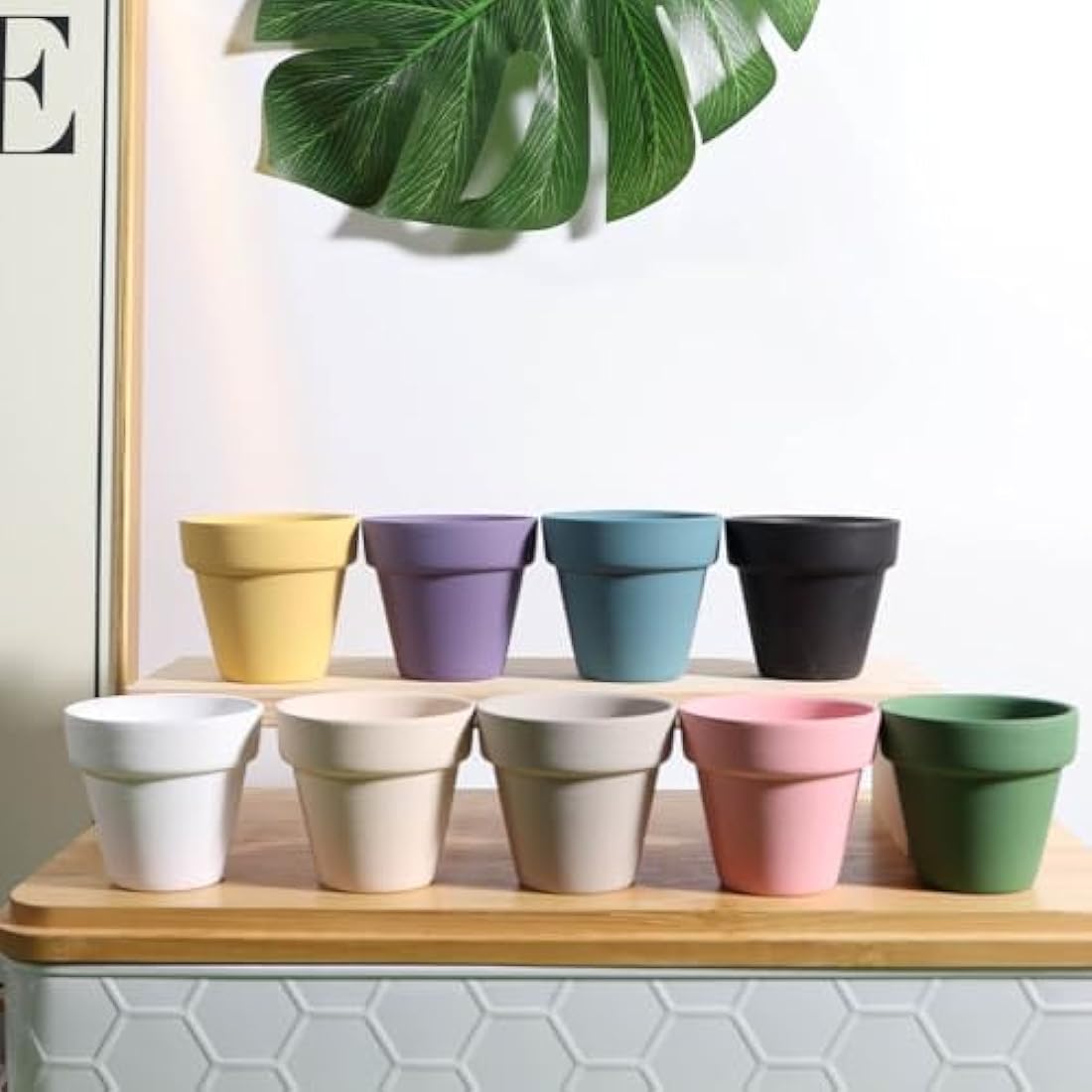 vensovo 48 Pcs Tiny Terracotta Pots - 5 CM White Small Mini Clay Pots with Drainage Holes Flower Nursery Terra Cotta Pots for Indoor/Outdoor Succulent Plants, Crafts, Wedding Favor