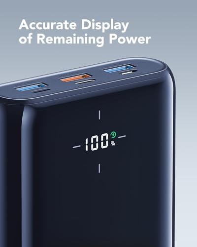 VIYISI Power Bank 22.5W Fast Charging Battery Pack USB C Portable Charger with 4 Outputs & 3 Inputs for Samsung iPhone iPad Android Phones-Blue