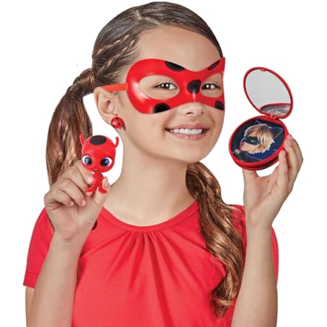 Miraculous: Tales Of Ladybug And Cat Noir Ladybug Role Play Set | Ladybug Kids Fancy Dress Set With Mask And Accessories | Miraculous Ladybug Superhero Costumes For Girls And Boys