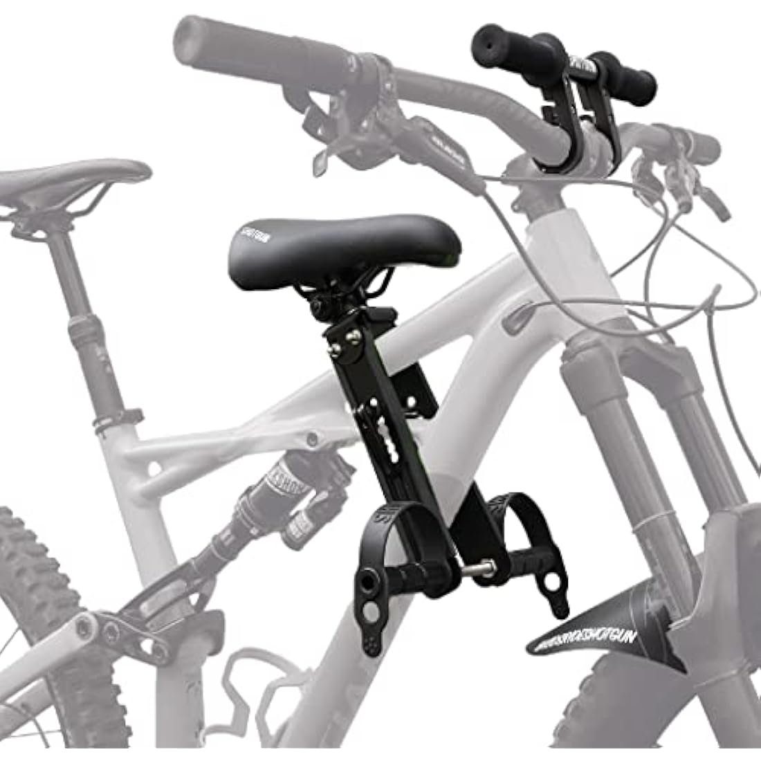 Kids Ride Shotgun - Child Bike Seats & Handlebar Combos - Front Mounted, For children aged 2~5 years, Fits Most Adult Modern Mountain Bikes, Adjustable for Comfort