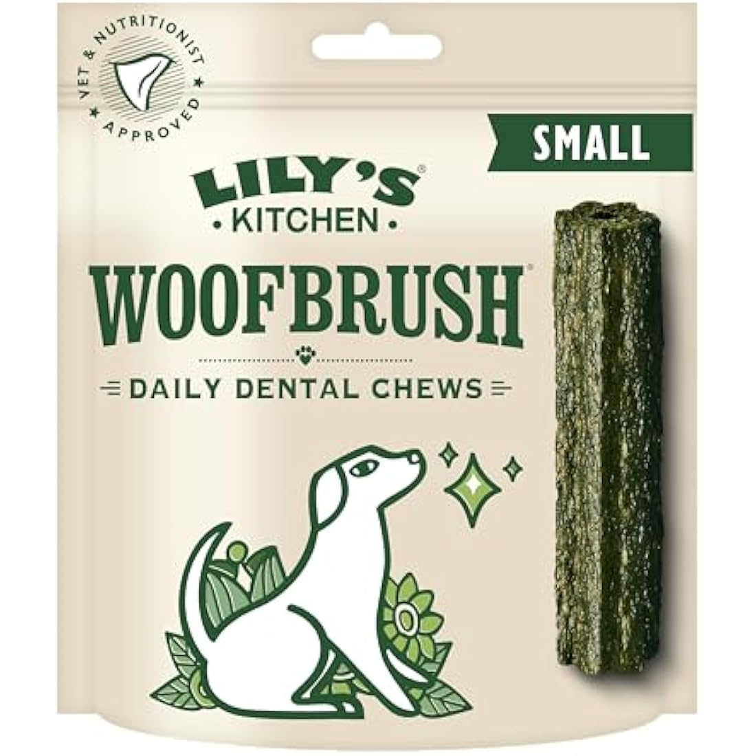 Lily's Kitchen Woofbrush Dental Chew - Natural Dental Sticks for Small Dogs (5 Packs of 7 Chews)