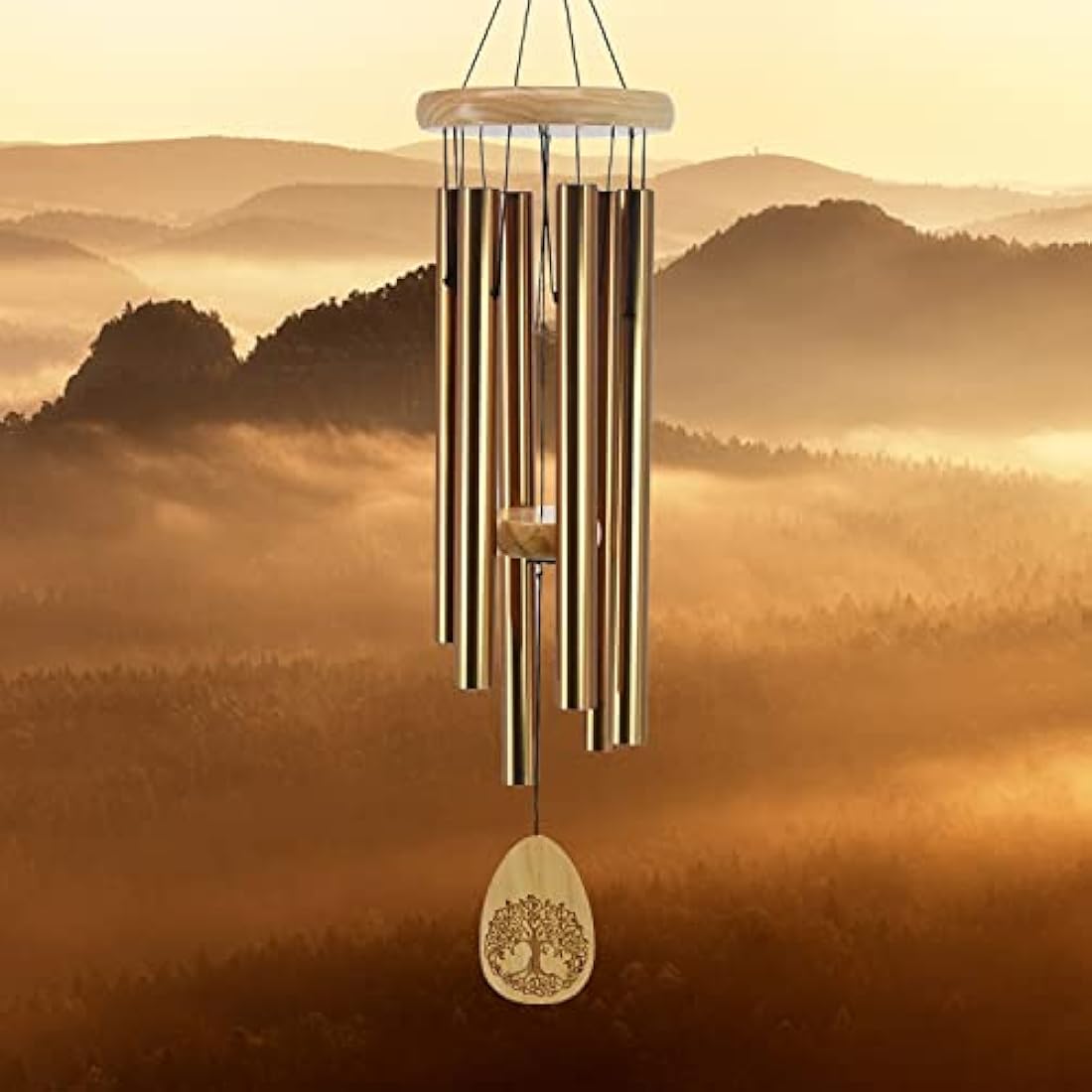 Astarin Sympathy Wind Chimes for Outside Deep Tone, Memorial Wind Chime for Loss of Loved One, in Memory Wind Chimes Outdoor as Bereavement Memorial Gifts for Mom Dad(30 Inch Bronze)