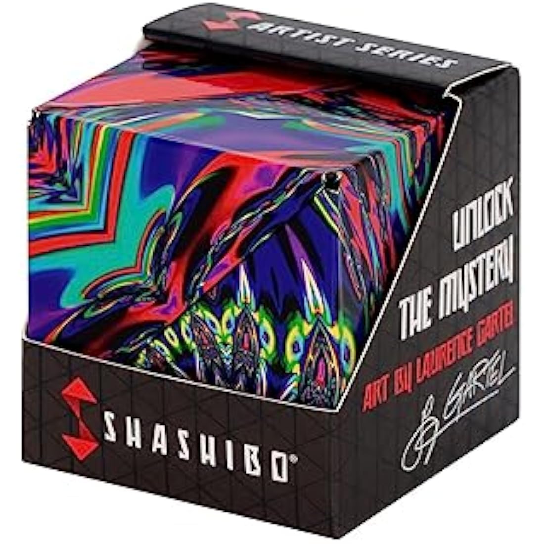 Shashibo Shape Shifting Box - Award-Winning, Patented Sensory Cube w/ 36 Rare Earth Magnets - Extraordinary 3D Magic Cube – Sensory Toy Transforms Into Over 70 Shapes (Chaos- Artist Series)