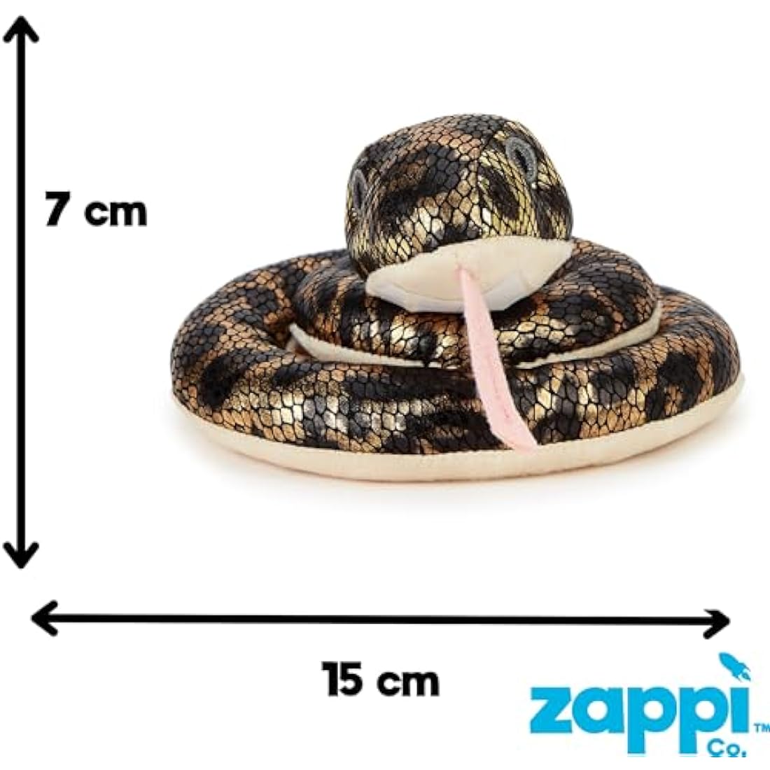 Zappi Co Children's Soft Cuddly Plush Toy Animal - Perfect Perfect Soft Snuggly Playtime Companions for Children (12-15cm /5-6") (Anaconda Snake)