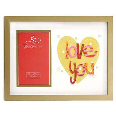 Widdop Bingham Love You 6" X 4" 3D Photo Frame Talking Pictures Christmas Birthday Gift Ideas