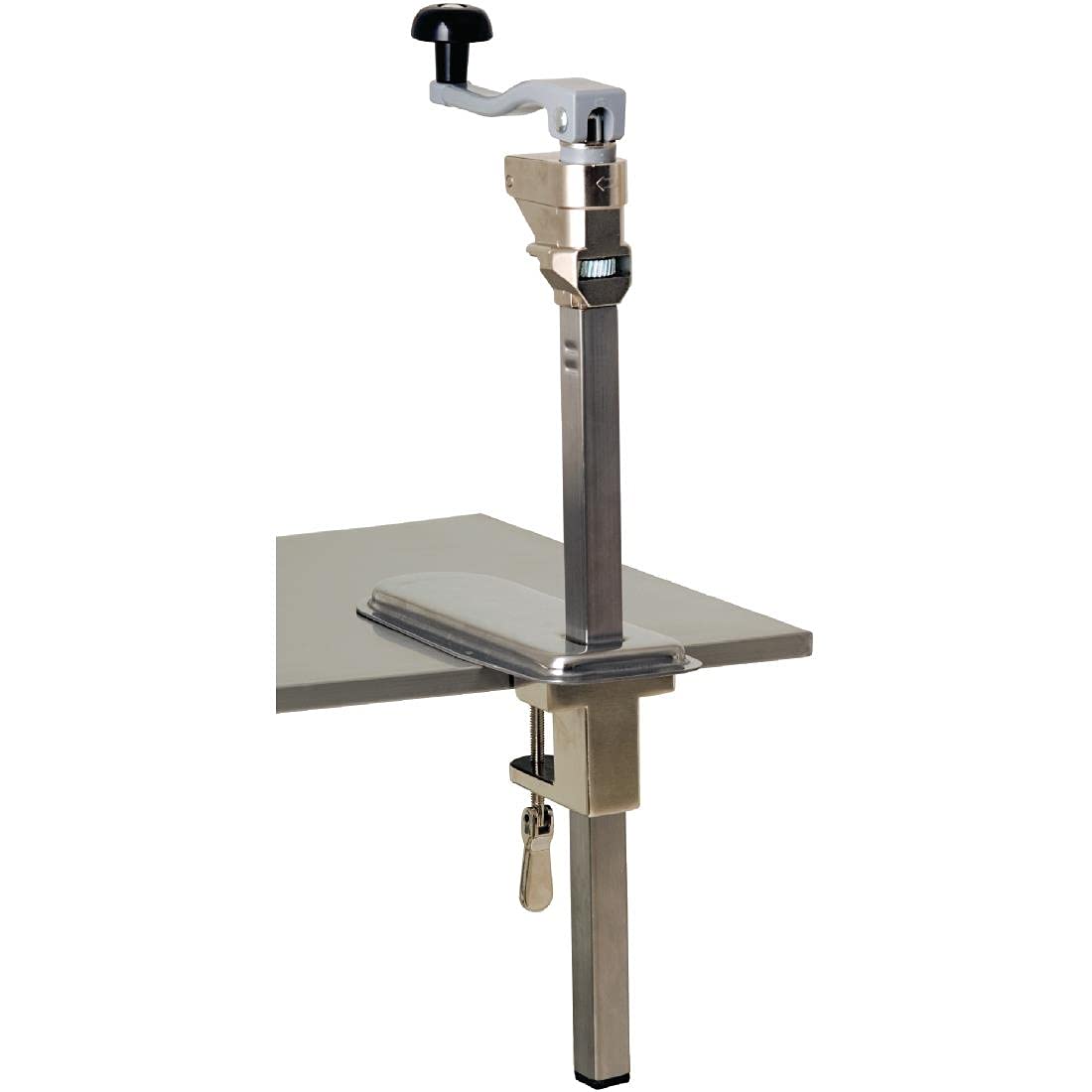 Vogue Bench Can Opener 530 mm / 21 inch, Stainless Steel, Cans up to 355 mm / 14 inch, Heavy Duty Tin Can Opener, Ultra-Sharp Blade, Attaches to