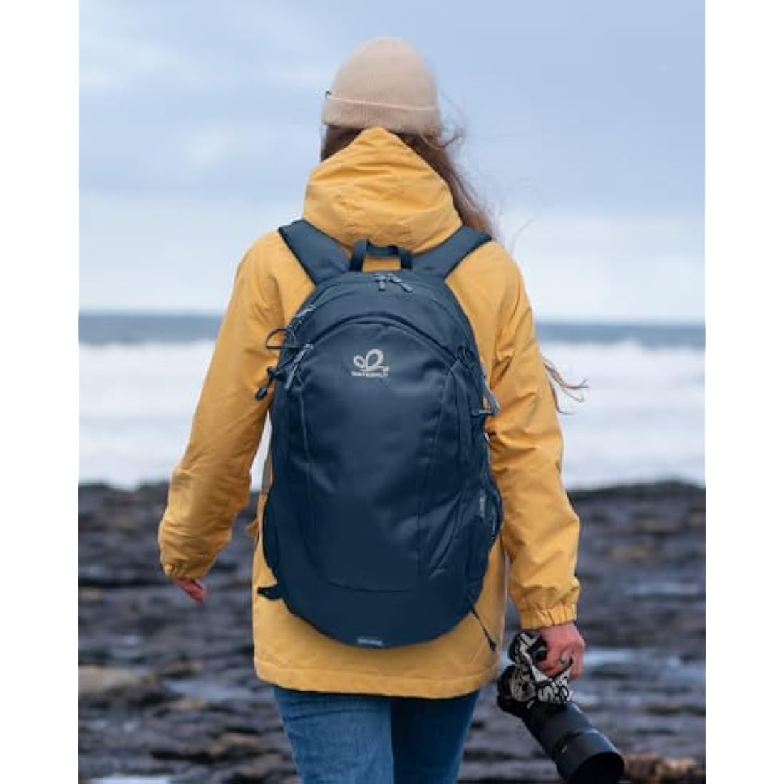 Waterfly 25L Hiking Backpack Daypack: Water Resistent Lightweight Rucksack with Rain Cover for Men Women Outdoor Camping Hiking Travel Daypack