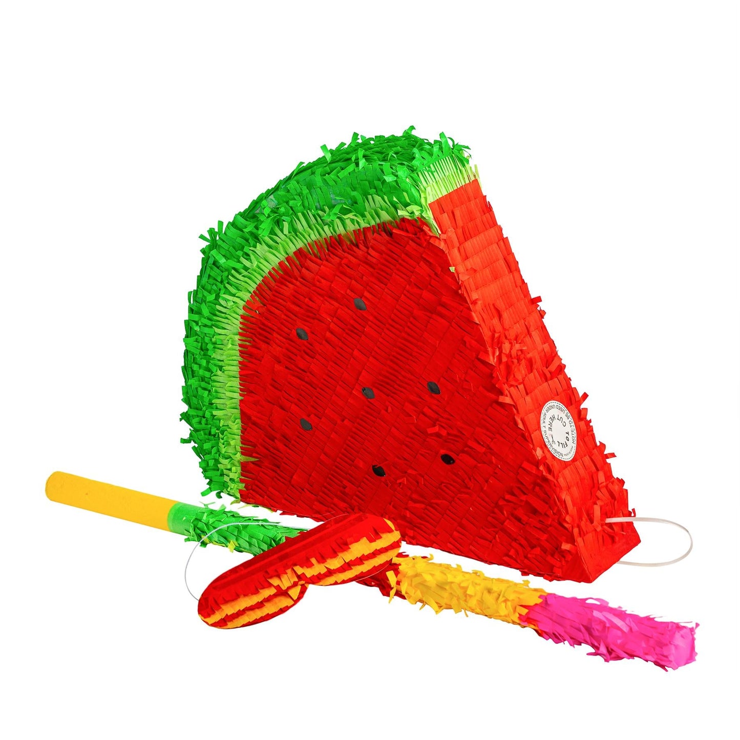 Watermelon Pop-Out Pinata Set with Stick & Blindfold