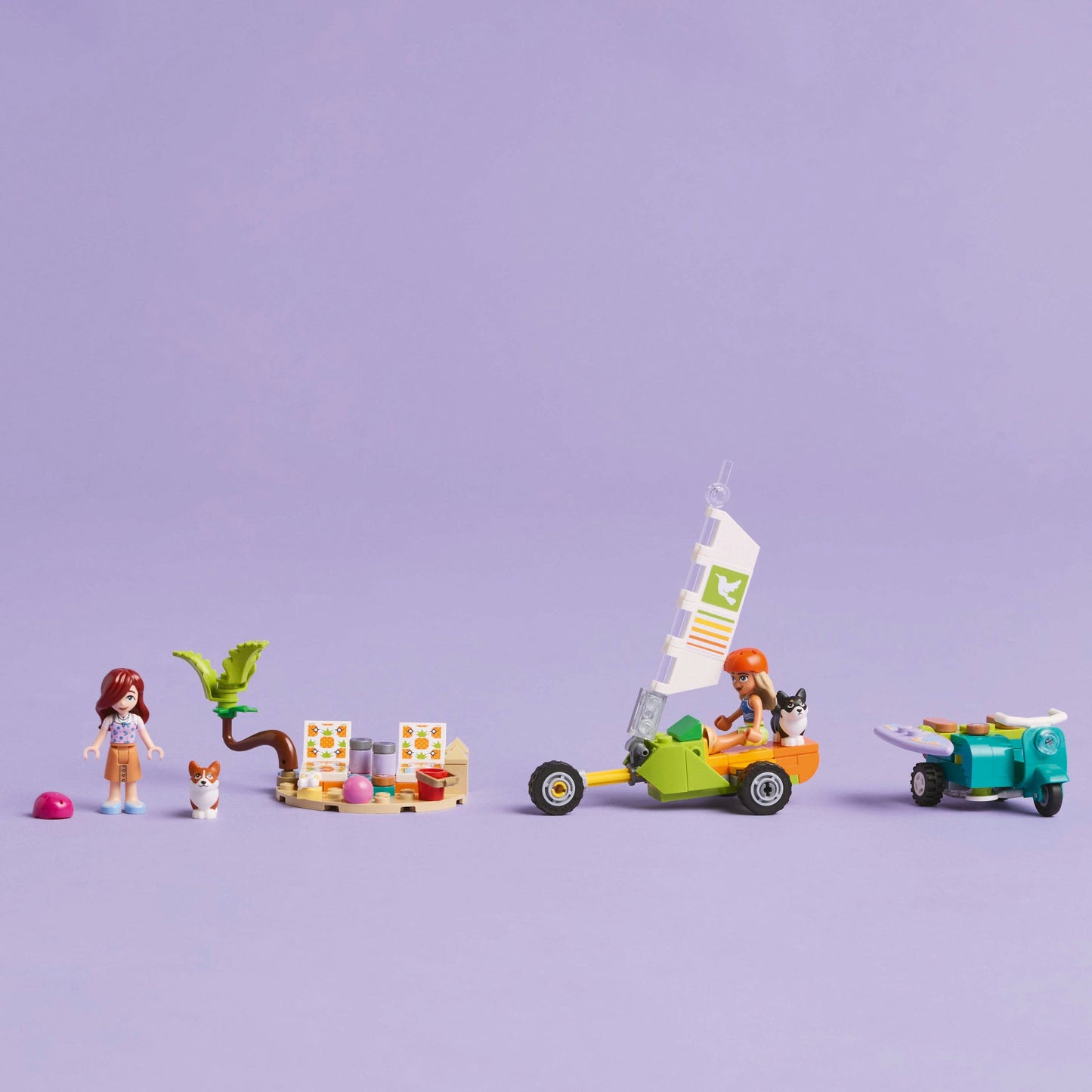 Lego Friends 42641 Surfing Dogs & Scooter Adventure Playset for Age 6+