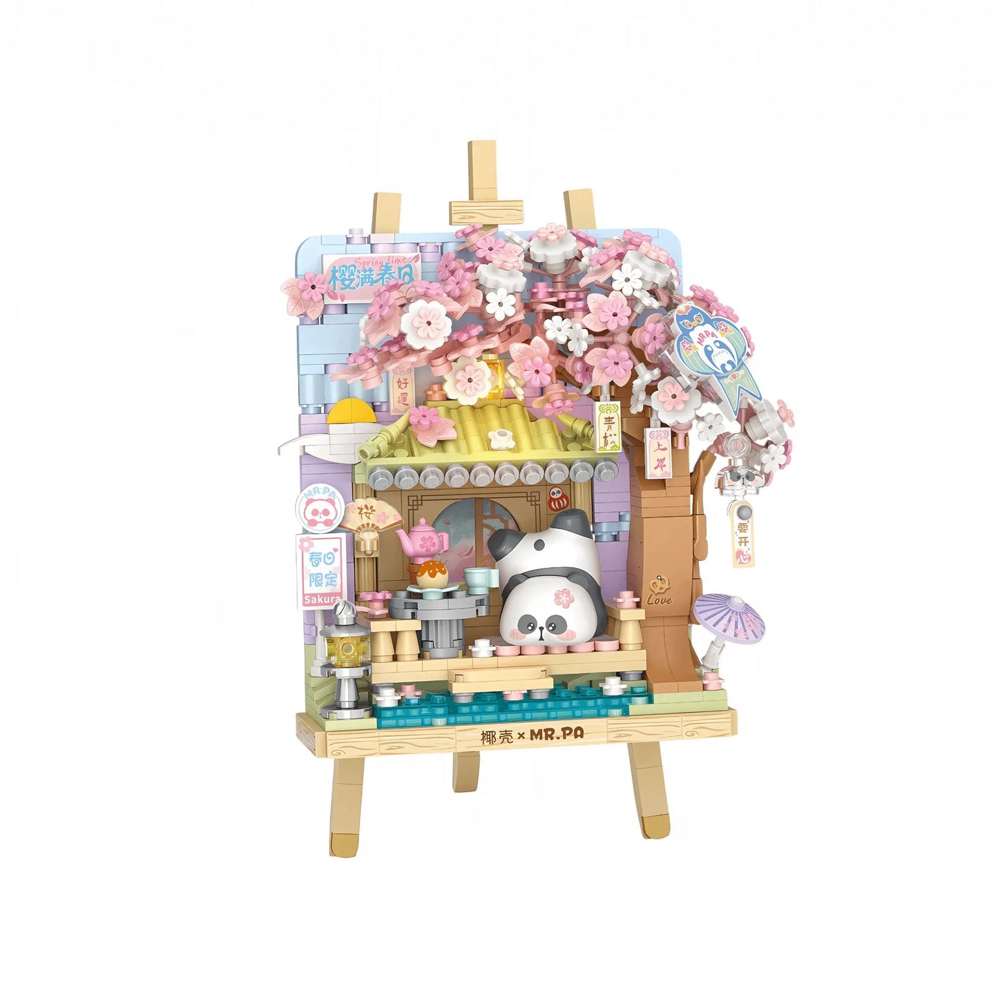 LOZ Spring Cherry Blossoms Panda Painting Easel 7203