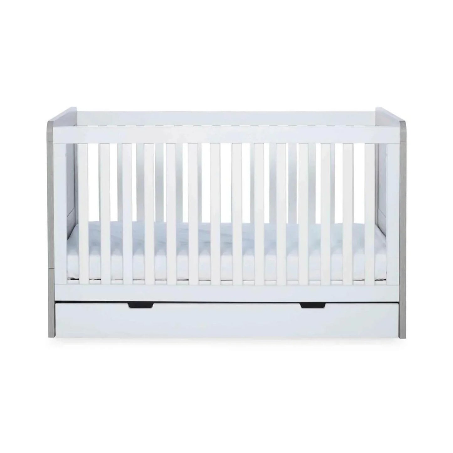 Ickle Bubba Pembrey Furniture Set Under Drawer Ash Grey & White 3 pcs - Fibre Mattress