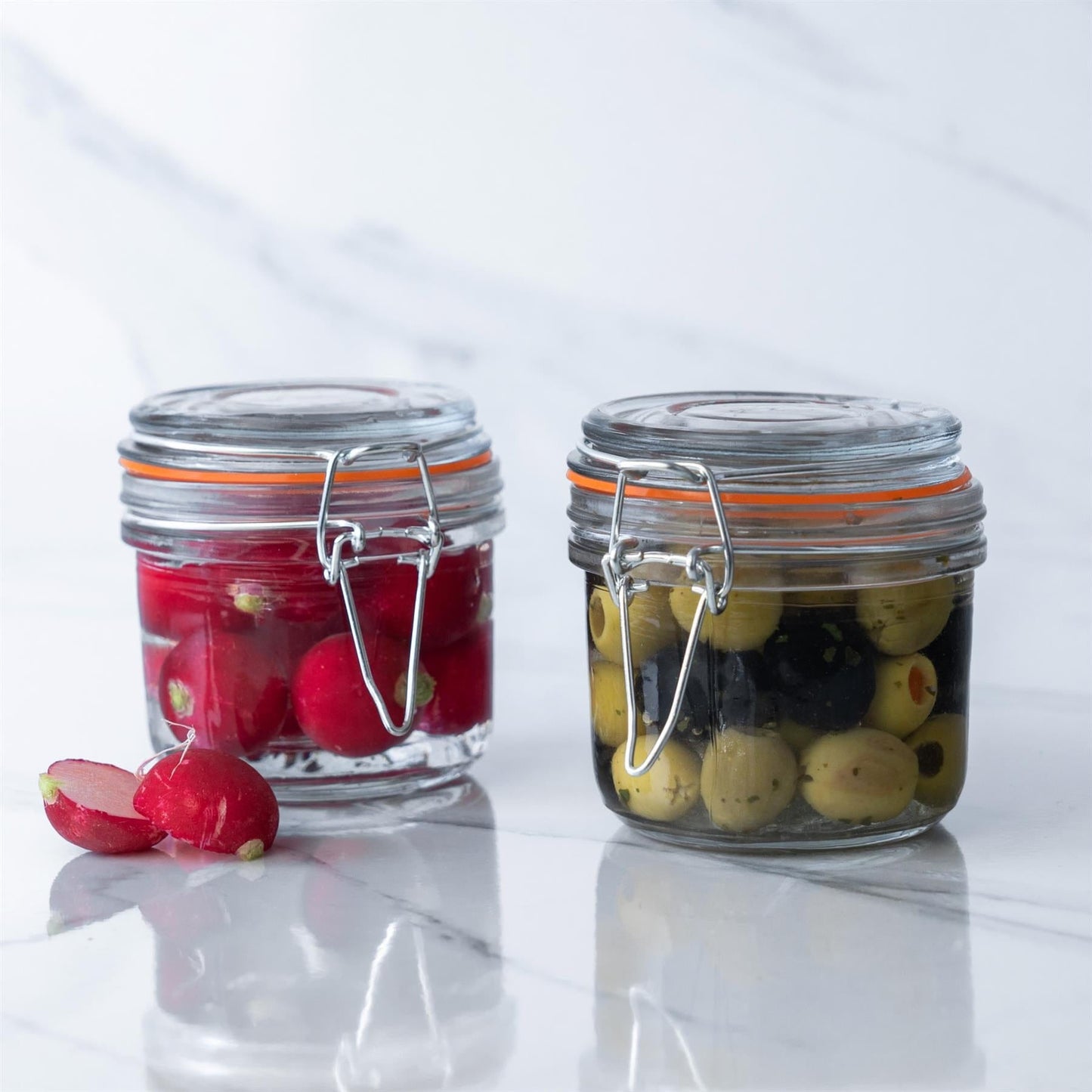 200ml Air Tight Overnight oats Classic Glass Storage Jar + Four Free Coloured Seals