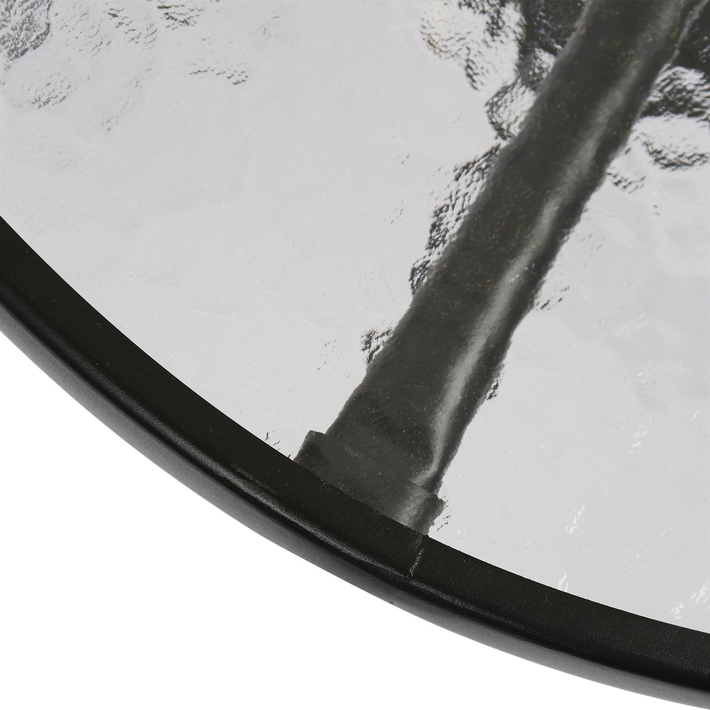3 piece Round Glass Top Patio Garden Set - Black