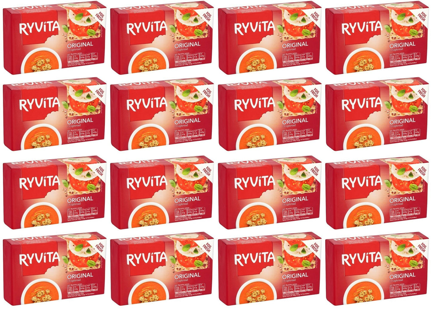 16 x Ryvita Original Crispbread 250G