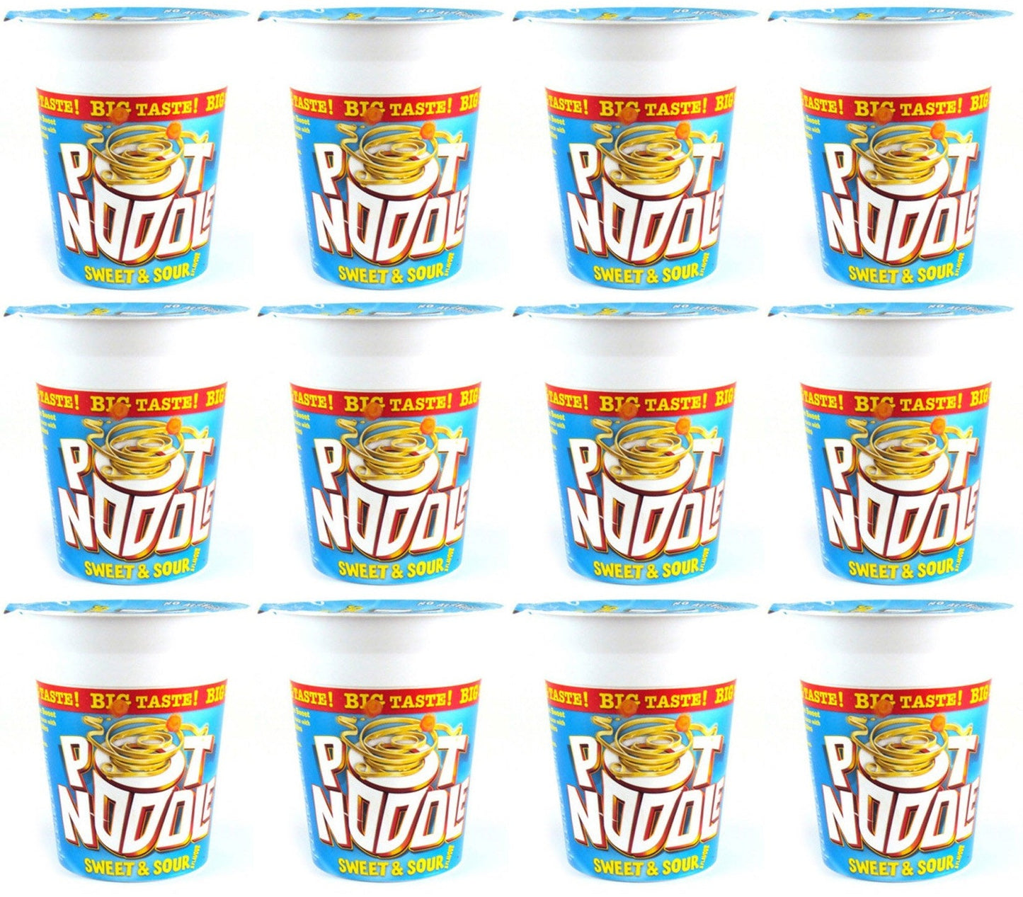 12 x Pot Noodle  Instant Snack Sweet & Sour 90 G Pack Of 12