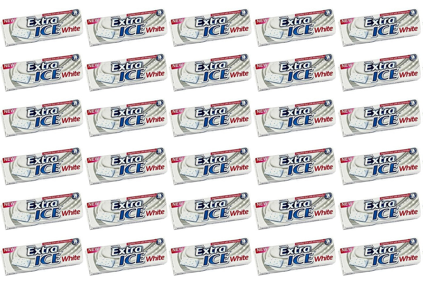 30 x Extra White Chewing Gum Sugar Free 10 Pieces