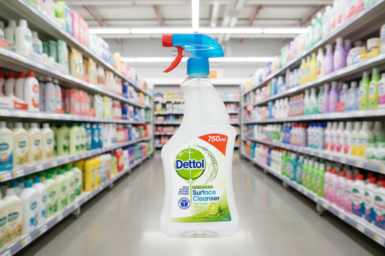 6 x Dettol Antibacterial Surface Cleanser Lime & Mint 750Ml