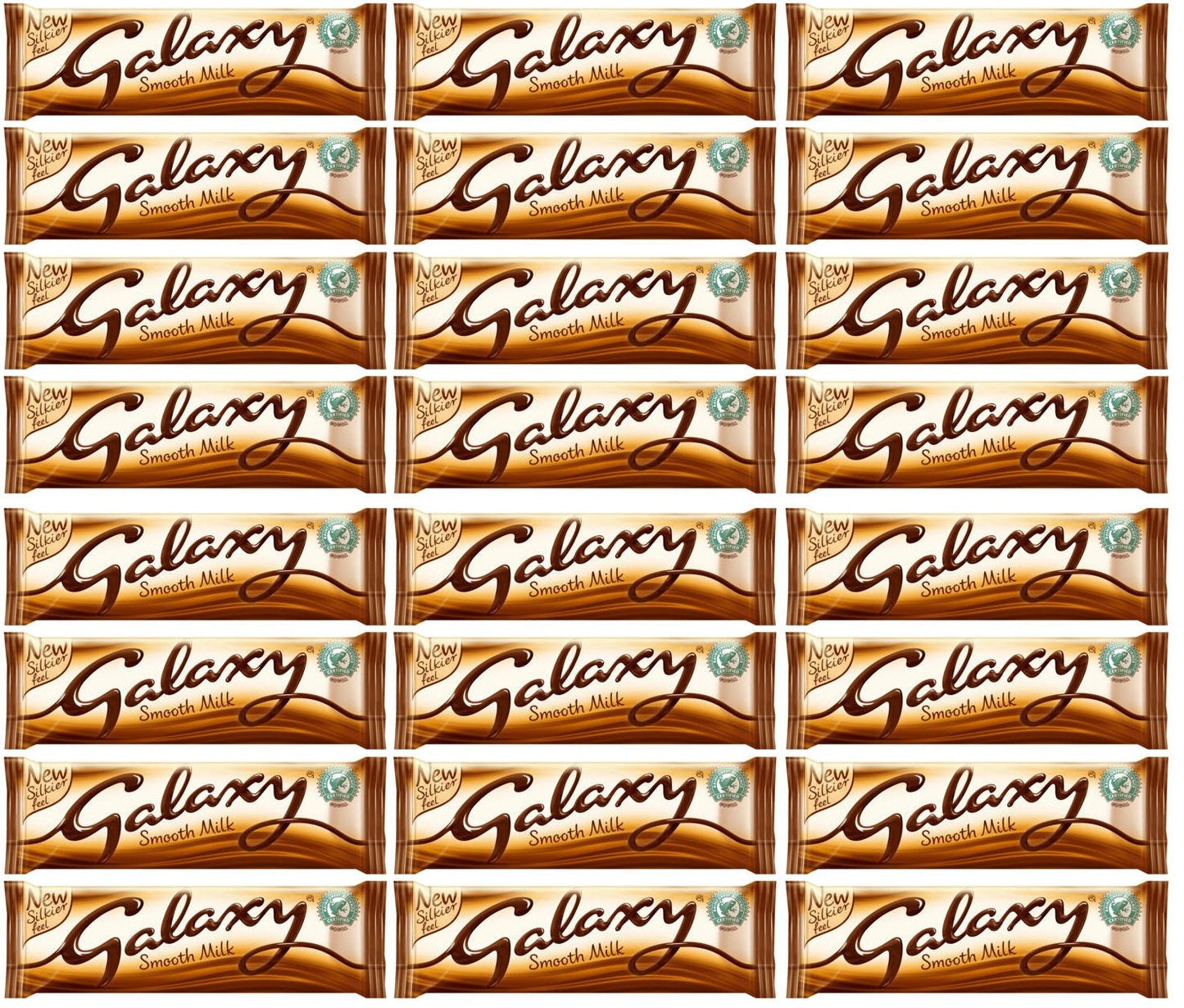 24 x Galaxy Smooth Milk Chocolate Snack Bar Vegetarian 42G
