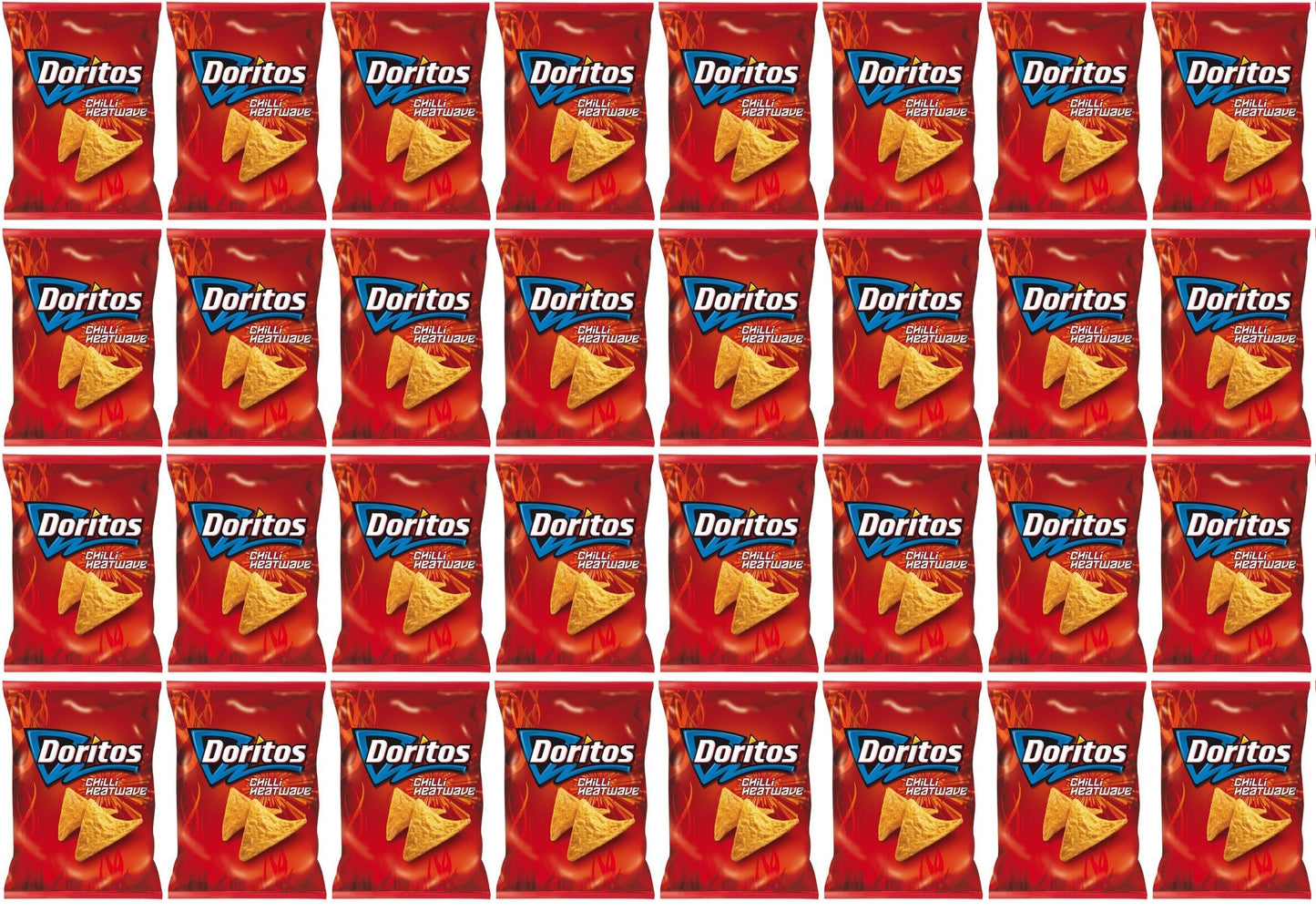 32 x Doritos Chilli Heatwave Tortilla Chips Crisps 40G