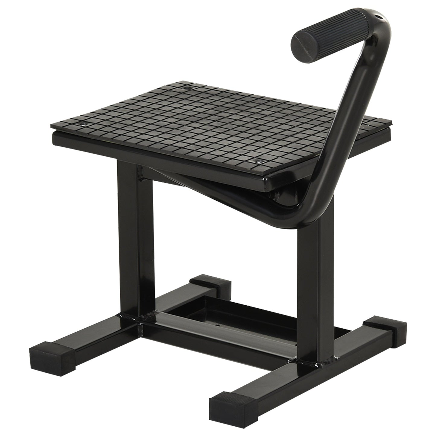 DURHAND Steel Motorbike Jack Lift Rubber Platform Crank Lift Manual Repair Table